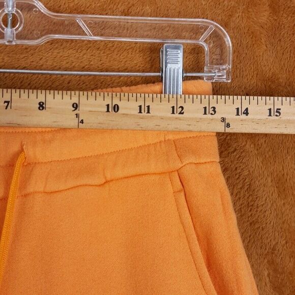 A.L.C. Sweatpants Womens XS Orange Pull On Drawstring Terry High Rise Lounge - Picture 6 of 9